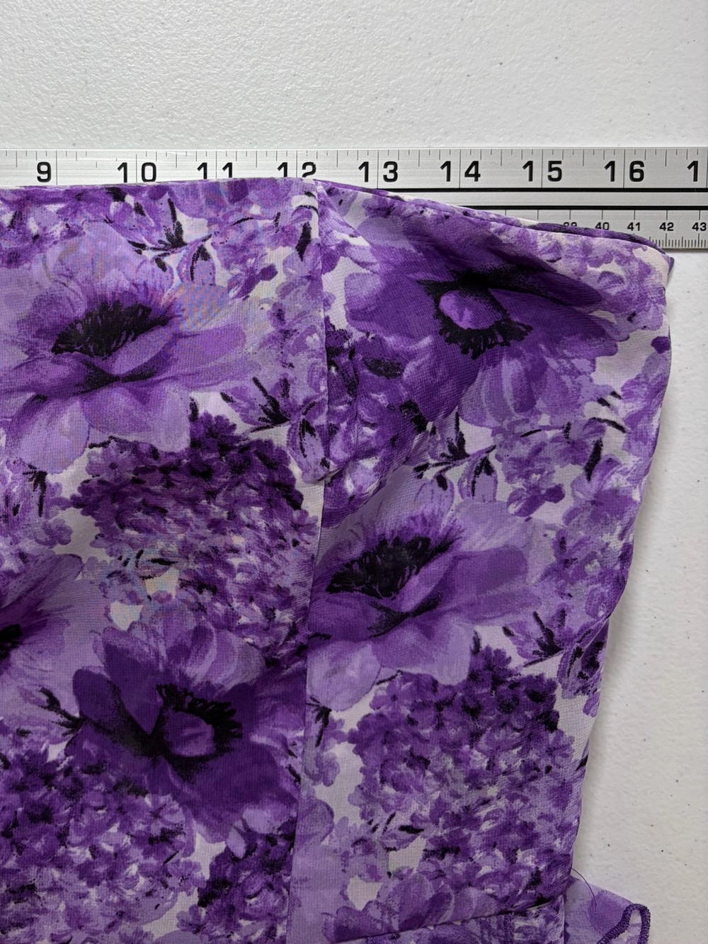 WHBM Strapless Purple Ruffled Party Dress (8) - Picture 5 of 8